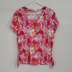 Juniper+Lime Floral Short-sleeve Top